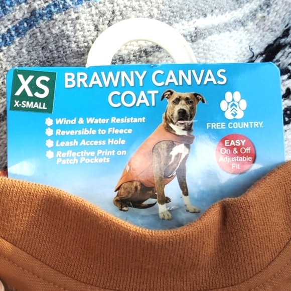 Dog Coat XS, Reversible - Canvas/Flannel - Picture 2 of 5